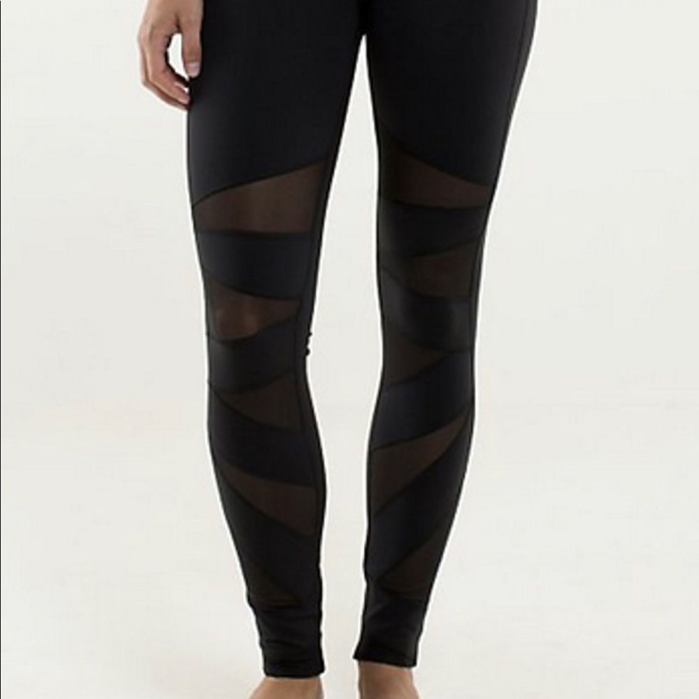 Black mesh lululemon leggings